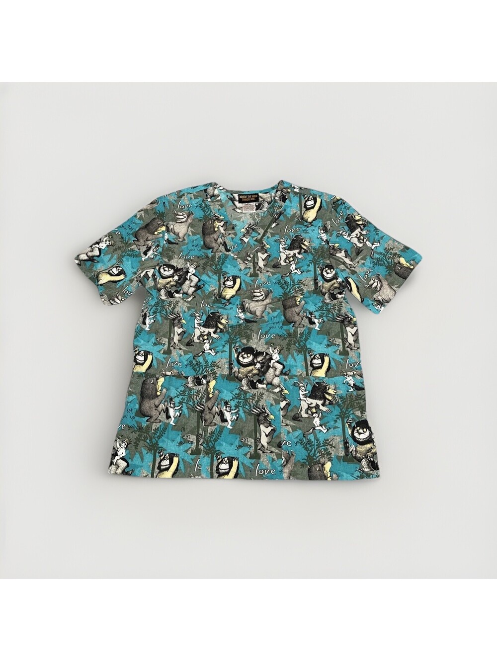 WHERE THE WILD THINGS ARE Unisex Traditional UNIFORM TOP Small Tooniforms NWT